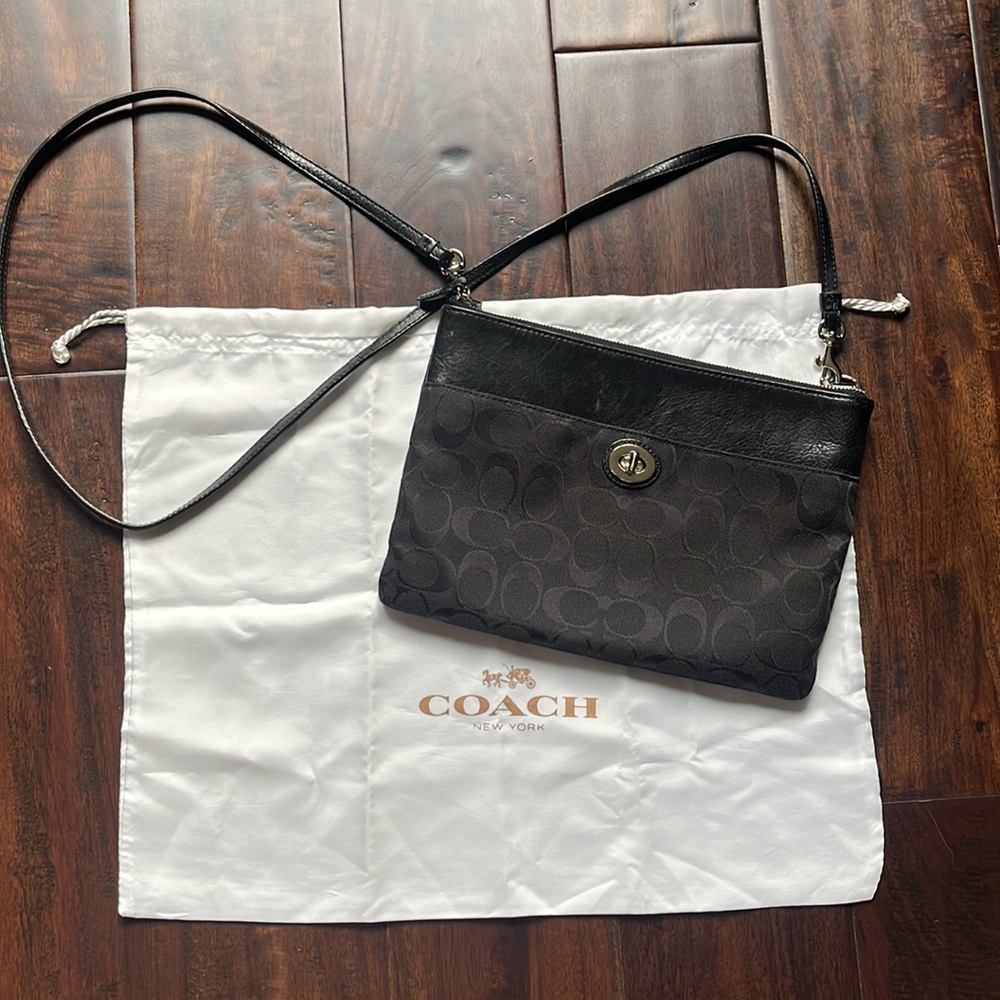 Coach Crossbody Bag Black with Dust Bag